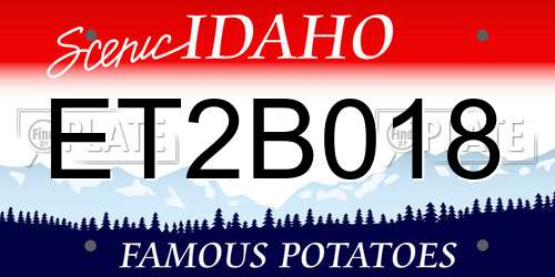 ET2B018 Idaho License Plate