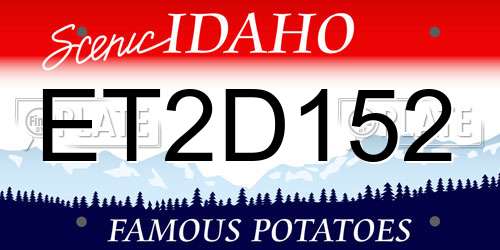 ET2D152 Idaho License Plate