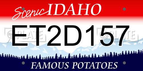 ET2D157 Idaho License Plate