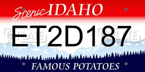 ET2D187 Idaho License Plate