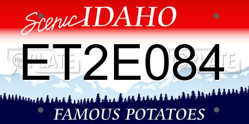 ET2E084 Idaho License Plate