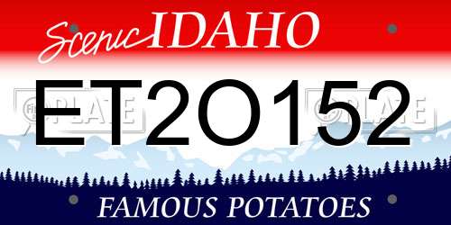 ET2O152 Idaho License Plate
