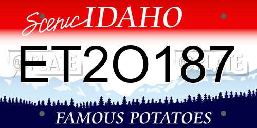 ET2O187 Idaho License Plate