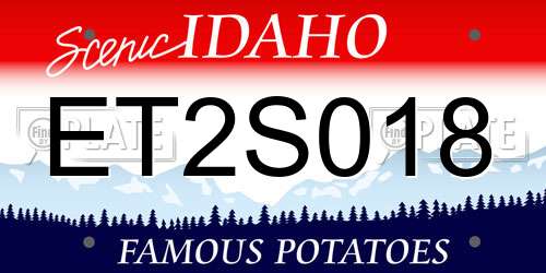 ET2S018 Idaho License Plate