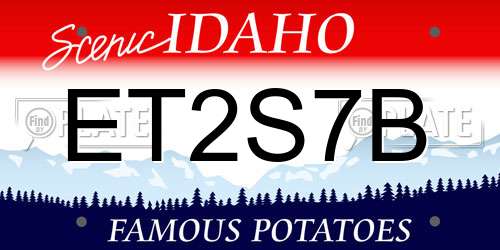ET2S7B Idaho License Plate