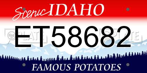 ET58682 Idaho License Plate