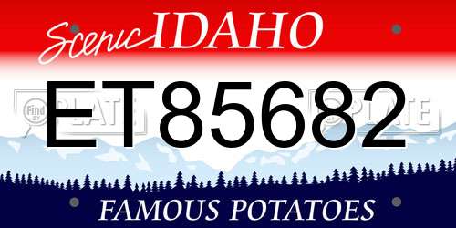 ET85682 Idaho License Plate
