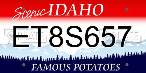 ET8S657 Idaho License Plate