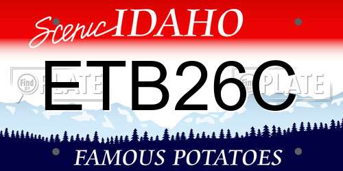 ETB26C Idaho License Plate