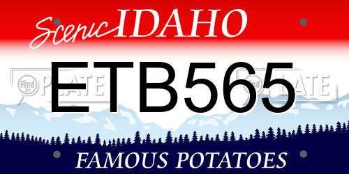 ETB565 Idaho License Plate