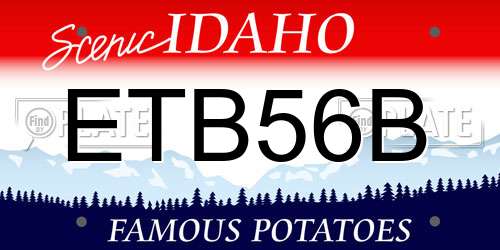 ETB56B Idaho License Plate