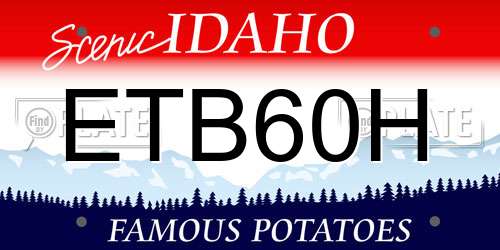 ETB60H Idaho License Plate