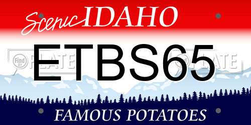ETBS65 Idaho License Plate