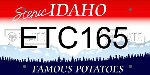 ETC165 Idaho License Plate