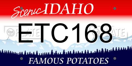 ETC168 Idaho License Plate