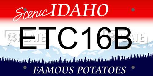 ETC16B Idaho License Plate