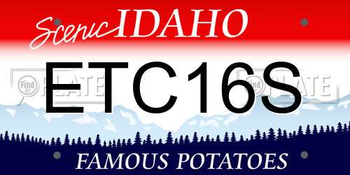 ETC16S Idaho License Plate
