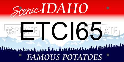 ETCI65 Idaho License Plate