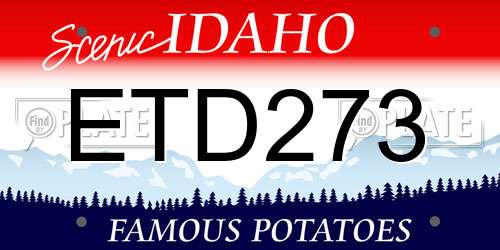 ETD273 Idaho License Plate