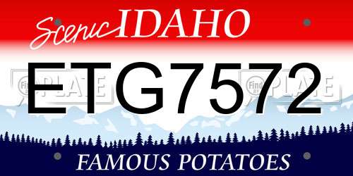 ETG7572 Idaho License Plate
