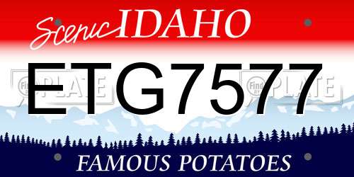 ETG7577 Idaho License Plate