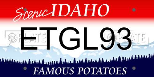 ETGL93 Idaho License Plate