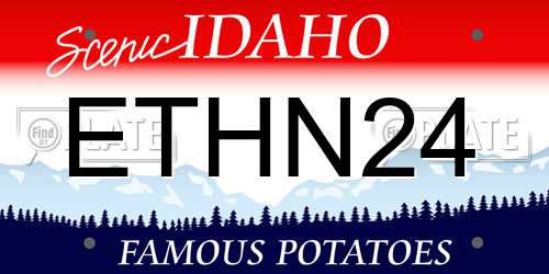 ETHN24 Idaho License Plate