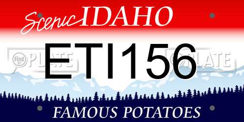 ETI156 Idaho License Plate