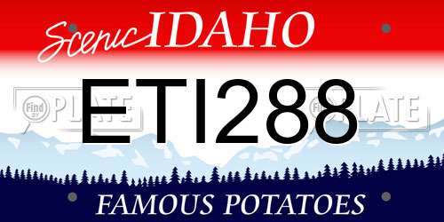 ETI288 Idaho License Plate