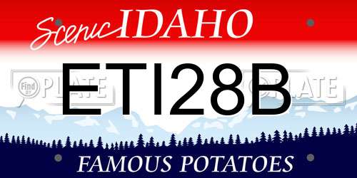 ETI28B Idaho License Plate