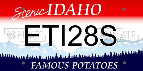 ETI28S Idaho License Plate