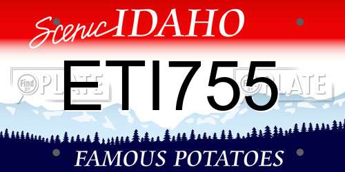 ETI755 Idaho License Plate
