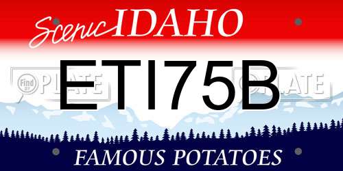ETI75B Idaho License Plate