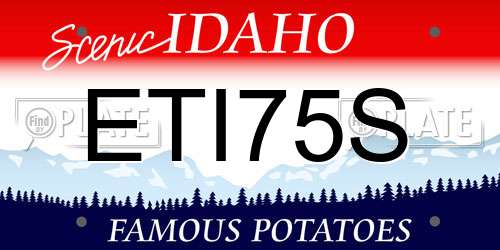 ETI75S Idaho License Plate