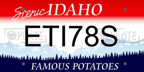 ETI78S Idaho License Plate