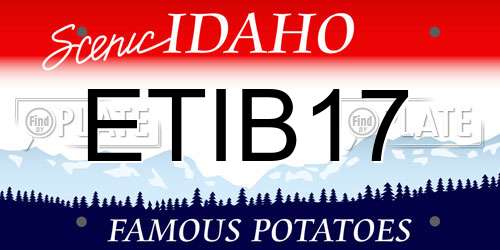 ETIB17 Idaho License Plate
