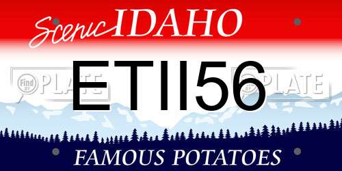 ETII56 Idaho License Plate