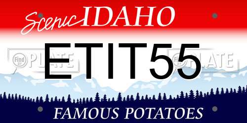 ETIT55 Idaho License Plate