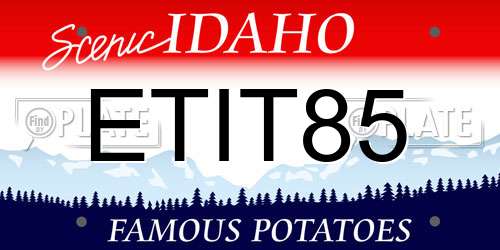 ETIT85 Idaho License Plate