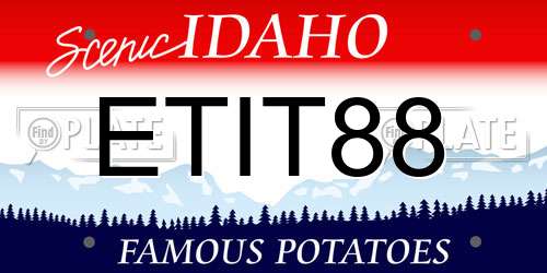 ETIT88 Idaho License Plate