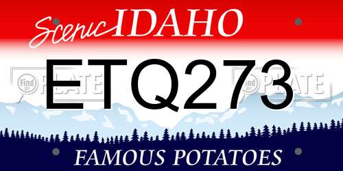 ETQ273 Idaho License Plate