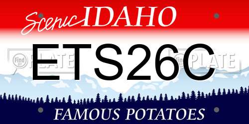 ETS26C Idaho License Plate