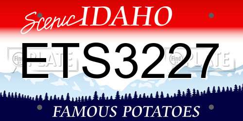 ETS3227 Idaho License Plate
