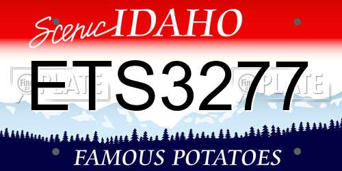 ETS3277 Idaho License Plate