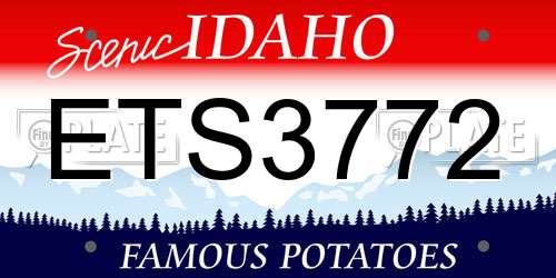 ETS3772 Idaho License Plate