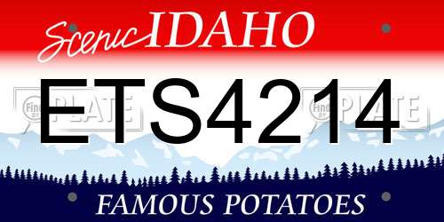 ETS4214 Idaho License Plate