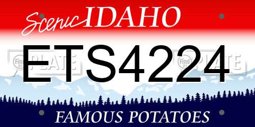 ETS4224 Idaho License Plate