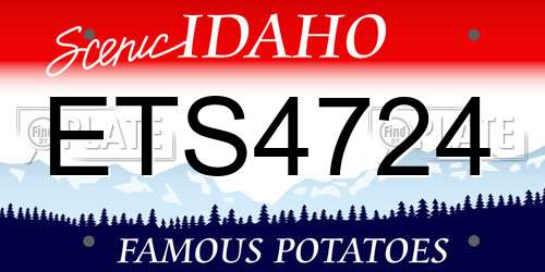 ETS4724 Idaho License Plate