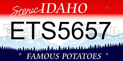 ETS5657 Idaho License Plate