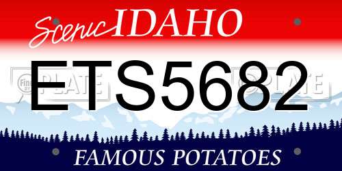 ETS5682 Idaho License Plate